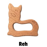 Beißanhänger Holz Reh